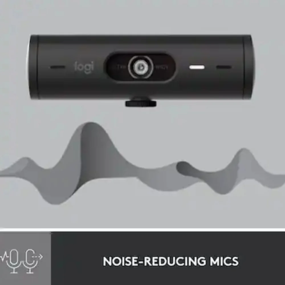 Logitech Brio 500 Full HD Black Webcam With Privacy Shutter